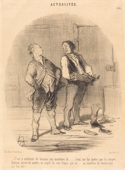 Er det irriterende at børste disse maskiner der... af Honoré Daumier