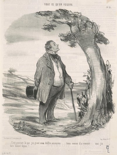 Det var der, jeg indgraverede mit nummer... af Honoré Daumier