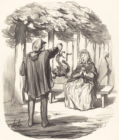 Er du der? af Honoré Daumier