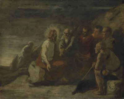 Kristus og hans disciple af Honoré Daumier