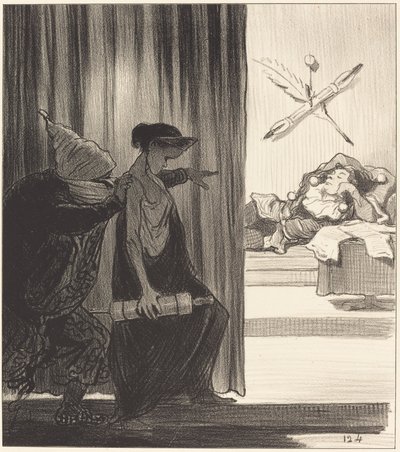 Clytemnestra skubbet af mimi Véron... af Honoré Daumier