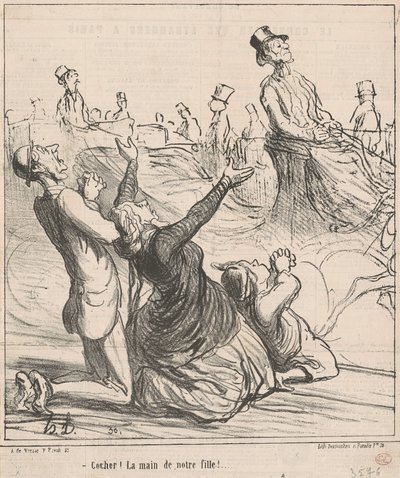 Kontrollere! Vores datters hånd! af Honoré Daumier