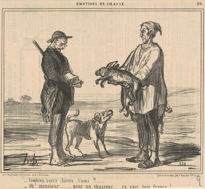Hvor meget er din hare, ven? af Honoré Daumier
