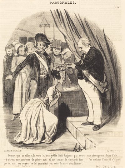Ligesom hvad der i landsbyen er den mest pockerede dyd... af Honoré Daumier