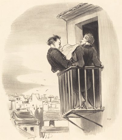 Hvordan vi forstår den spanske balkon i Paris af Honoré Daumier