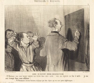Hvordan man bliver en stor matematiker af Honoré Daumier