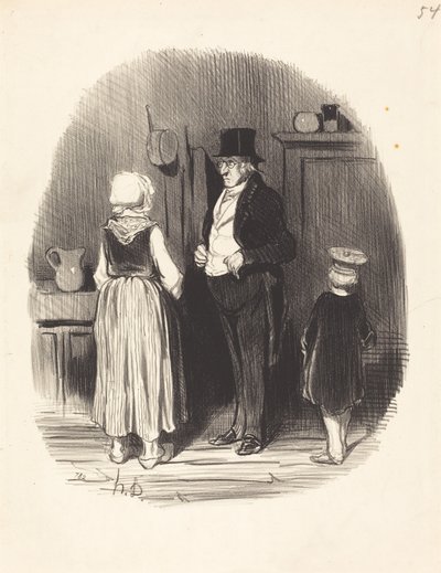 Hvordan!... alle mine får er døde... af Honoré Daumier