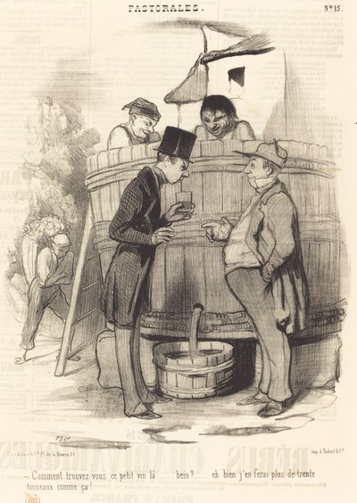 Hvordan finder du denne lille vin... af Honoré Daumier