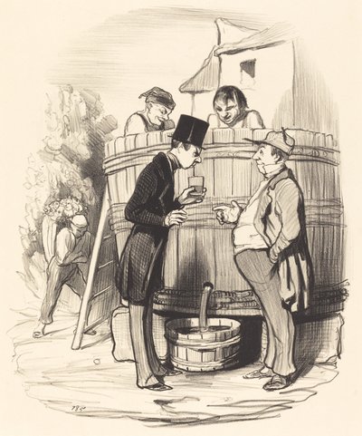 Hvordan finder du denne lille vin... af Honoré Daumier