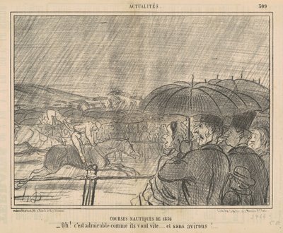 1856 Bådkapsejladser af Honoré Daumier