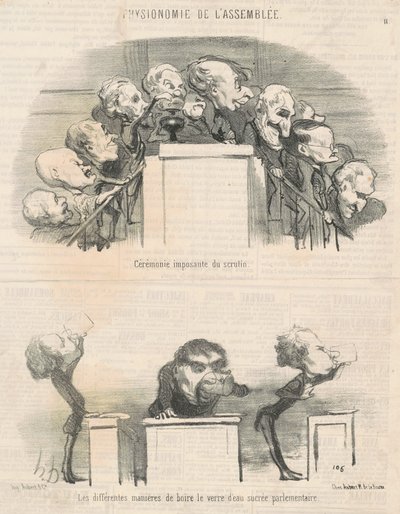Stor afstemningsceremoni af Honoré Daumier