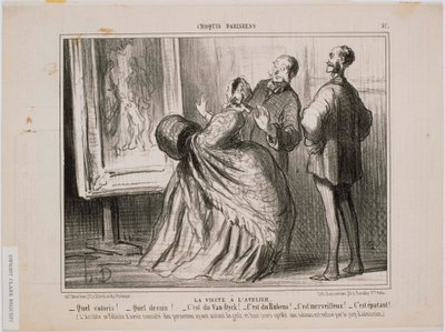 Parisiske skitser- Besøget på værkstedet- Sikke en skitse! Hvilken tegning! Det er Van Dyck af Honoré Daumier