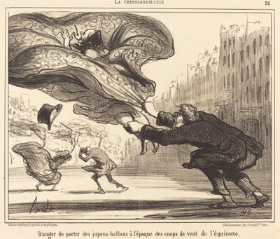 Fare for at bære ballonunderkjoler... af Honoré Daumier