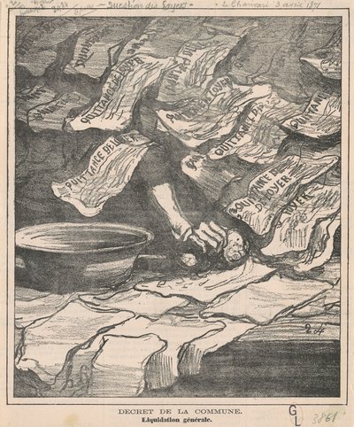 Kommunens dekret af Honoré Daumier