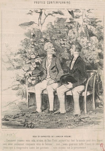 To tidligere kapaciteter i det gamle regime af Honoré Daumier