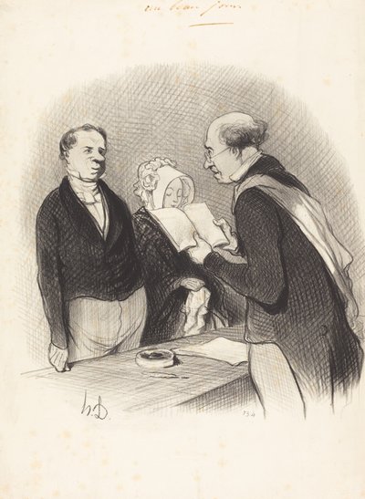 Foran borgmesteren af Honoré Daumier