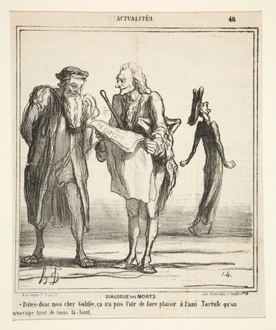 Dialog om de døde - Sig det, min kære Galilæa af Honoré Daumier
