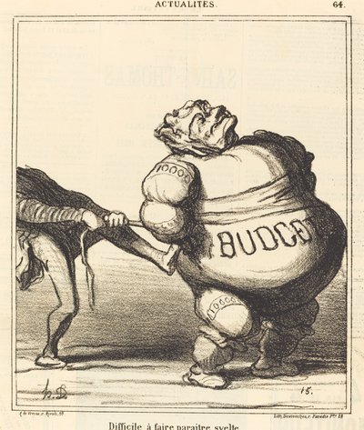 Svært at få til at se slank ud af Honoré Daumier