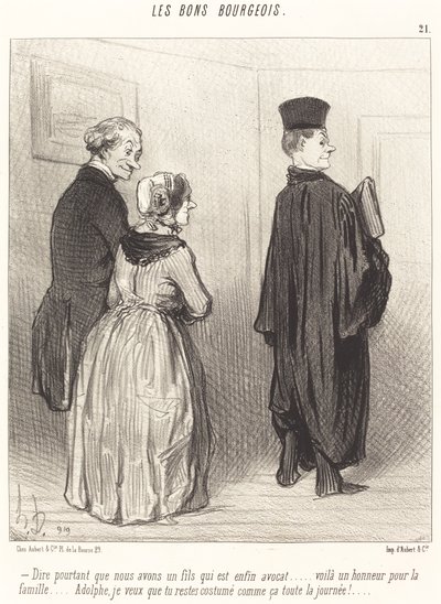 At sige... at vi har en søn, der er... en advokat... af Honoré Daumier