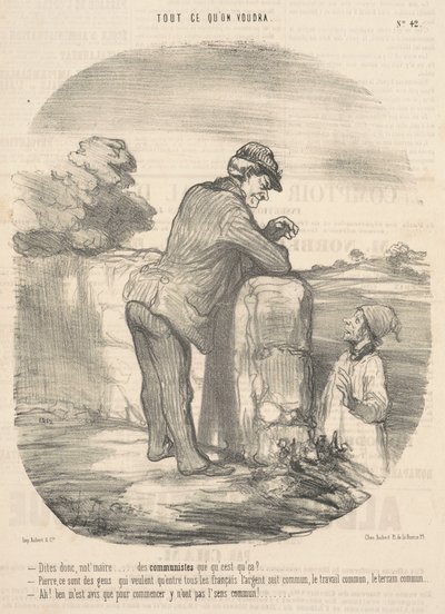 Sig mig, ikke borgmesteren... Kommunister, hvad er det? af Honoré Daumier
