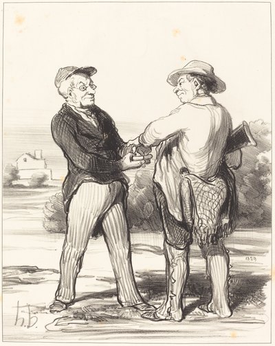 Sig, præsident, umuligt at fange en hare... af Honoré Daumier