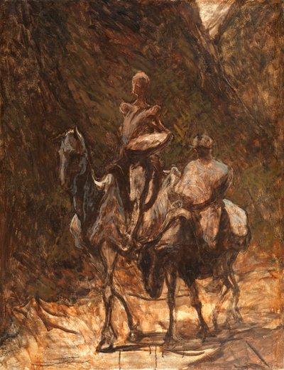 Don Quixote og Sancho Panza, 1868-1870. af Honoré Daumier