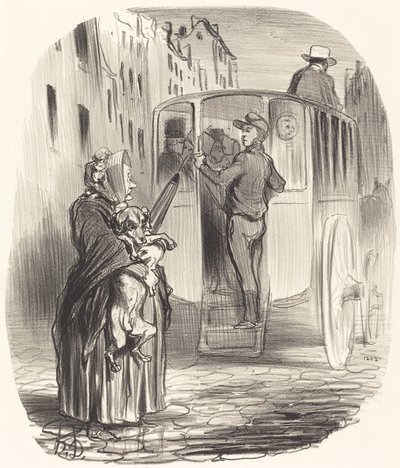 Undskyld, borger... Jeg får ikke hunde... af Honoré Daumier