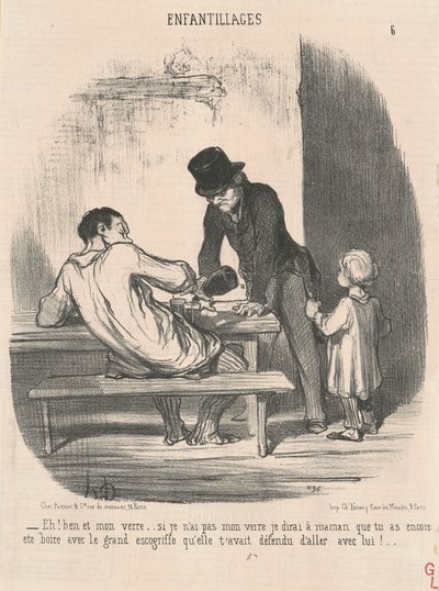 Hej! Ben og min drink... hvis jeg ikke har... af Honoré Daumier