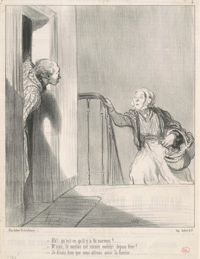 Hej! Hvad er nyt? ... af Honoré Daumier