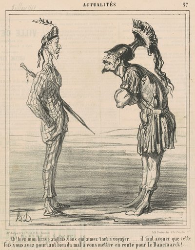 Godt! Mit modige engelsk... af Honoré Daumier
