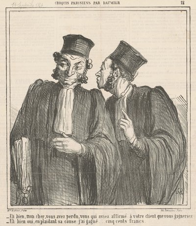 Nå, min kære, du tabte... af Honoré Daumier