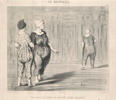 Hun har stadig... en smuk Madame Coquardeau-talje! af Honoré Daumier