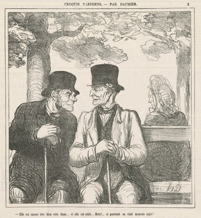 Hun er stadig meget god, denne dame... af Honoré Daumier