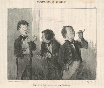 Sjette klasser vil gerne lege retorikere af Honoré Daumier
