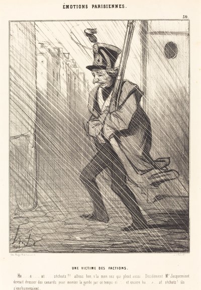 Parisiske følelser: Et offer for fraktioner af Honoré Daumier
