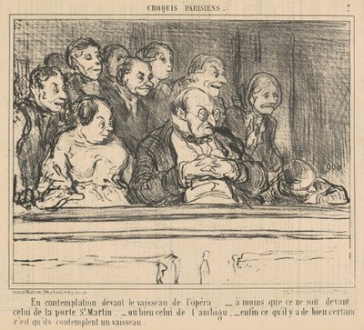 I kontemplation foran operaens skib af Honoré Daumier
