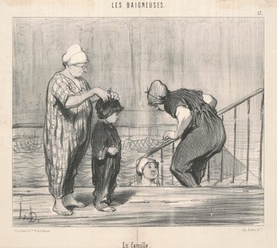 Med familie af Honoré Daumier