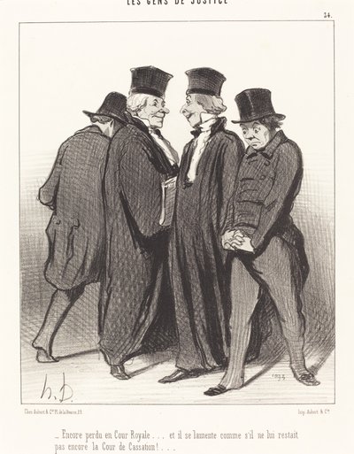 Tabt igen i det kongelige hof... og han beklager... af Honoré Daumier