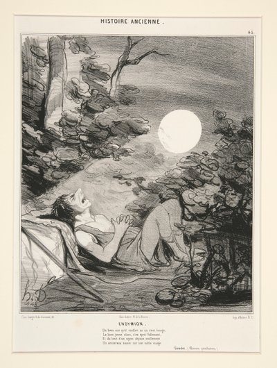 Endymion, plade 45 fra Ancient History af Honoré Daumier