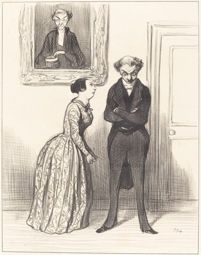 Og at tænke på, at her er tre... advaret om, at jeg ikke kunne få dem dømt!... af Honoré Daumier
