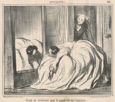 Ærbødighedsstudium for lancernes kvadrille af Honoré Daumier