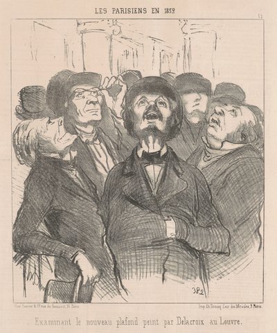 Undersøgelse af det nye loft... af Honoré Daumier