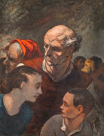 Familie På Barrikaderne af Honoré Daumier