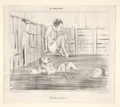 Forkert position!!! fra The Badere af Honoré Daumier