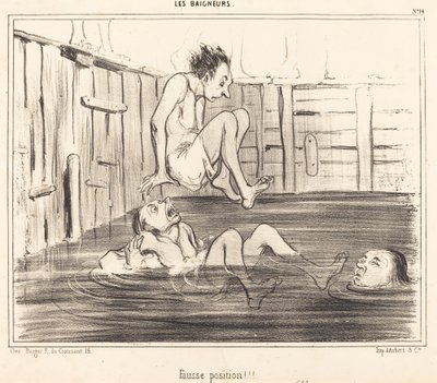 Forkert position!!! af Honoré Daumier
