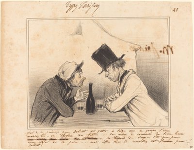Du skal være forsigtig, far Balivot, din lille er seksten... af Honoré Daumier