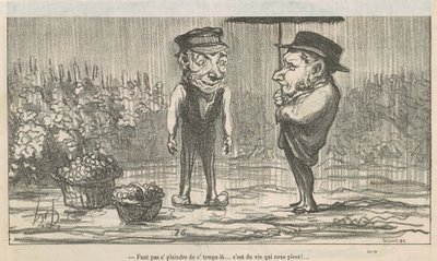 Du skal ikke klage over det her vejr... af Honoré Daumier