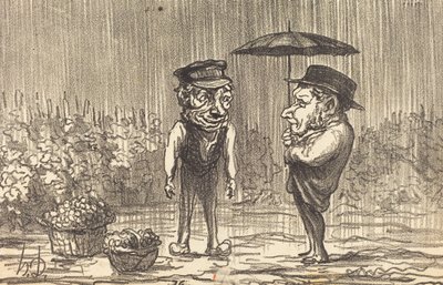 Du skal ikke klage over det her vejr... af Honoré Daumier