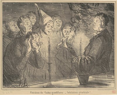Blomstring af Cactus-grandiflorus... af Honoré Daumier