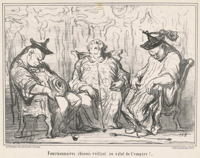 Embedsmænd ... våger over imperiets frelse! ... af Honoré Daumier